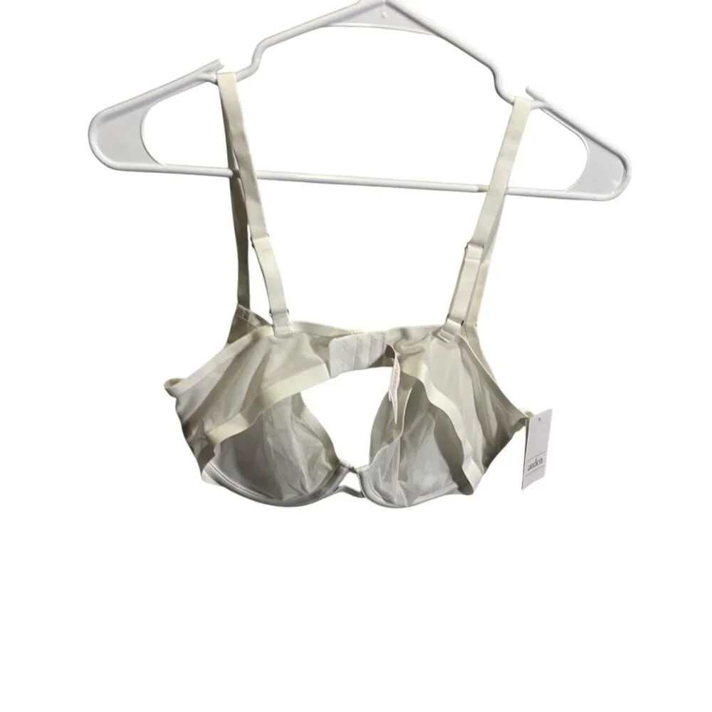 Auden Smooth Unlined Comfort Wire Demi Coverage‎ Bra 36C White - Picture 2 of 5